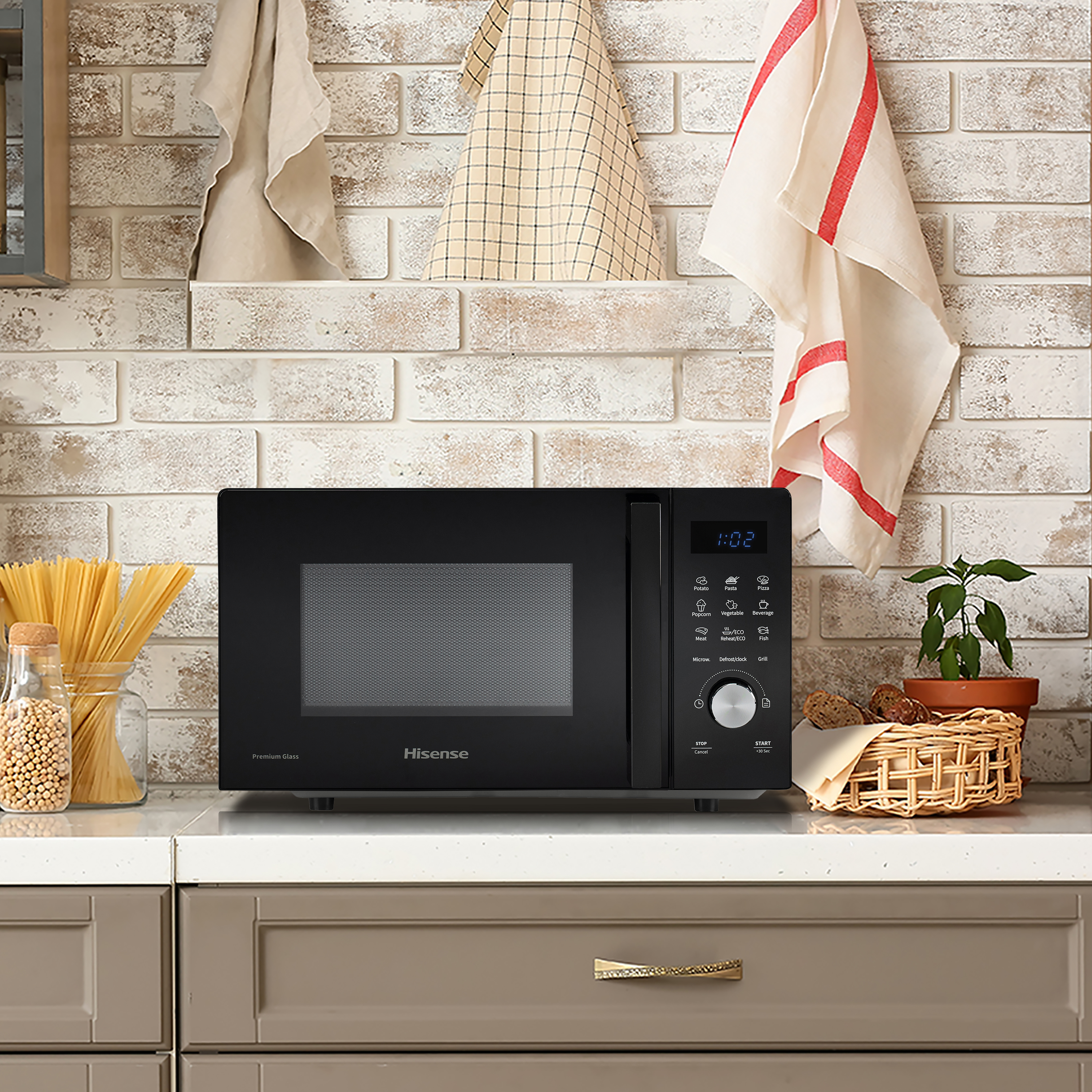 Hisense H20MOBSD1HG forno a microonde Nero Microonde con grill Superficie piana 20 L 700 W