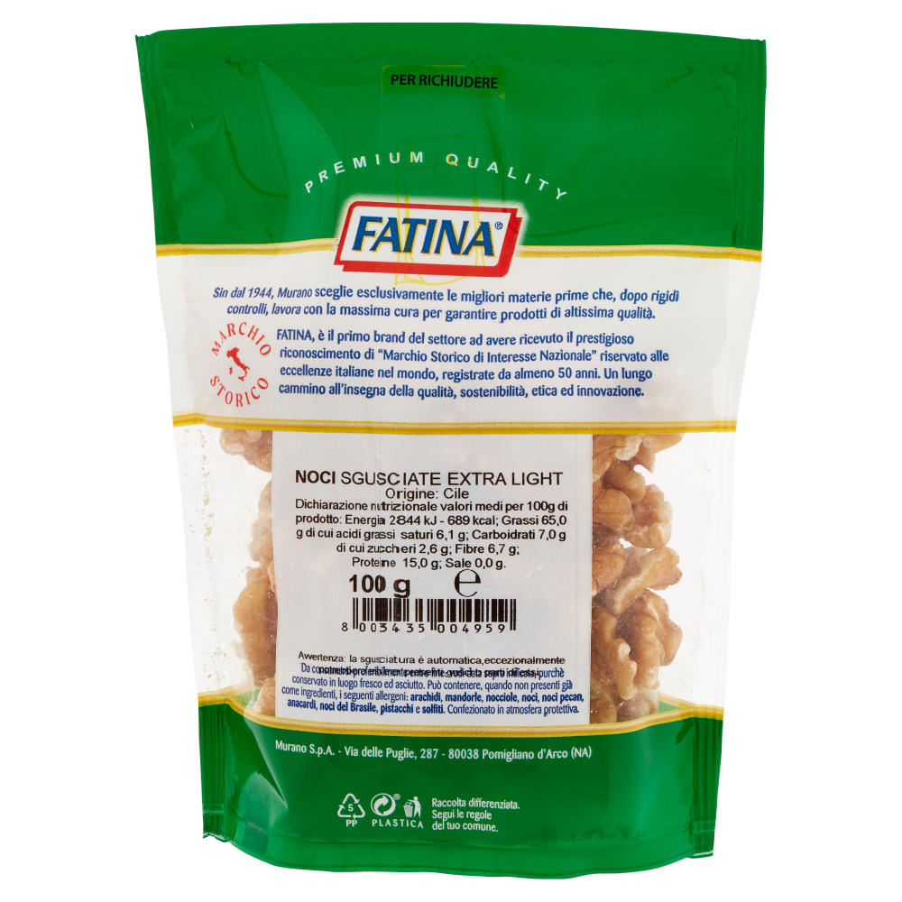 Fatina Frutta Secca Snack Noci Sgusciate Extra Light 100 g