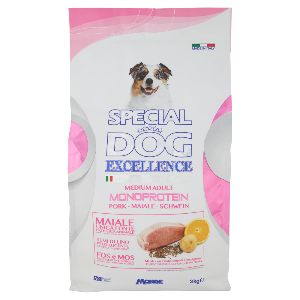 Special Dog Excellence Monoprotein Medium Adult Maiale 3 kg