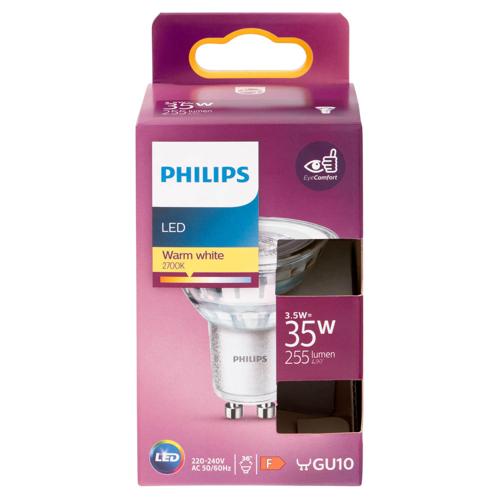 Philips Led faretto in vetro 35W GU10 2700K GU10