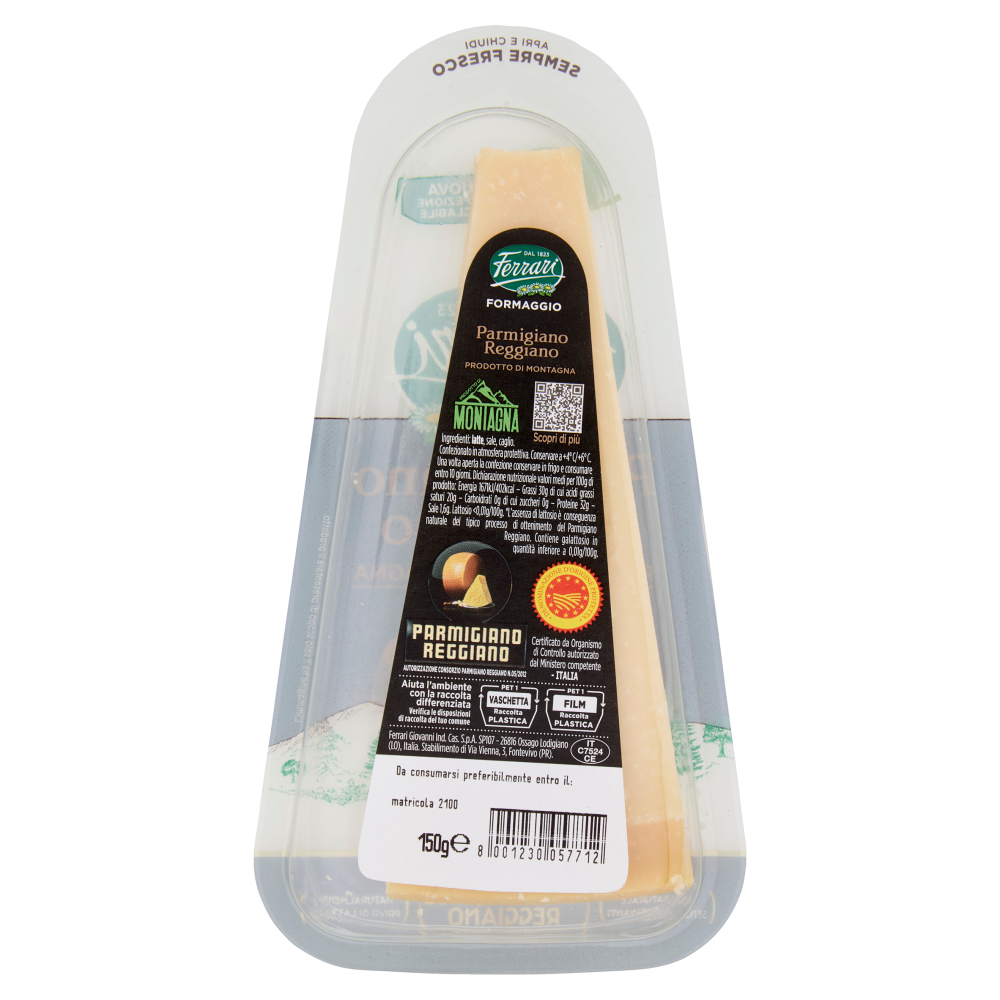 Ferrari Parmigiano Reggiano DOP Prodotto di Montagna Oltre 16 Mesi 150 g