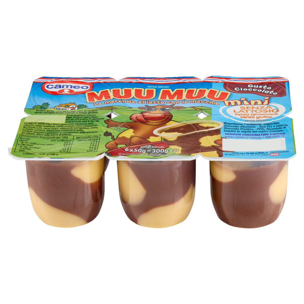 cameo Muu Muu mini Gusto Cioccolato Senza Lattosio 6 x 50 g