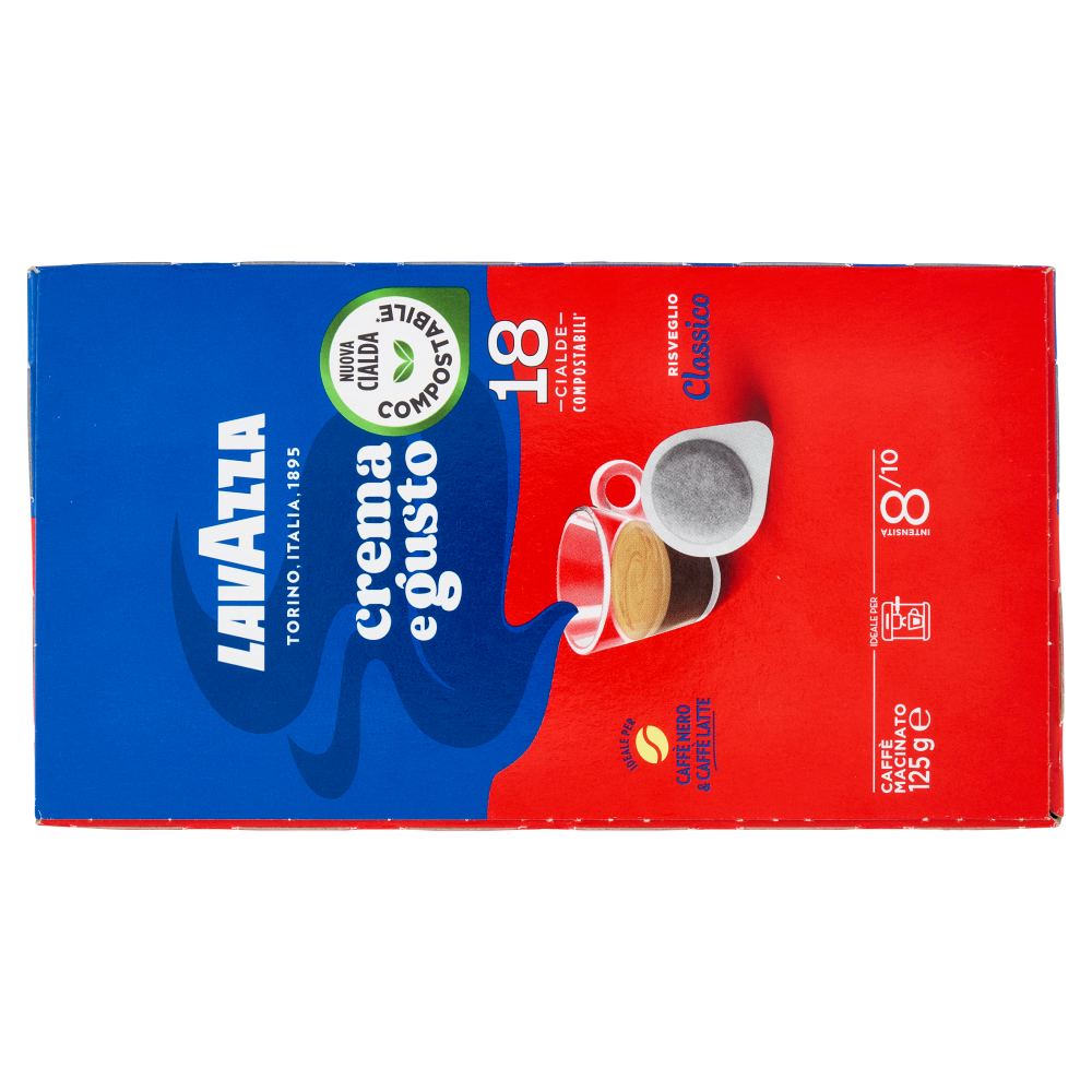 Lavazza crema e gusto Classico 18 Cialde Compostabili* 125 g