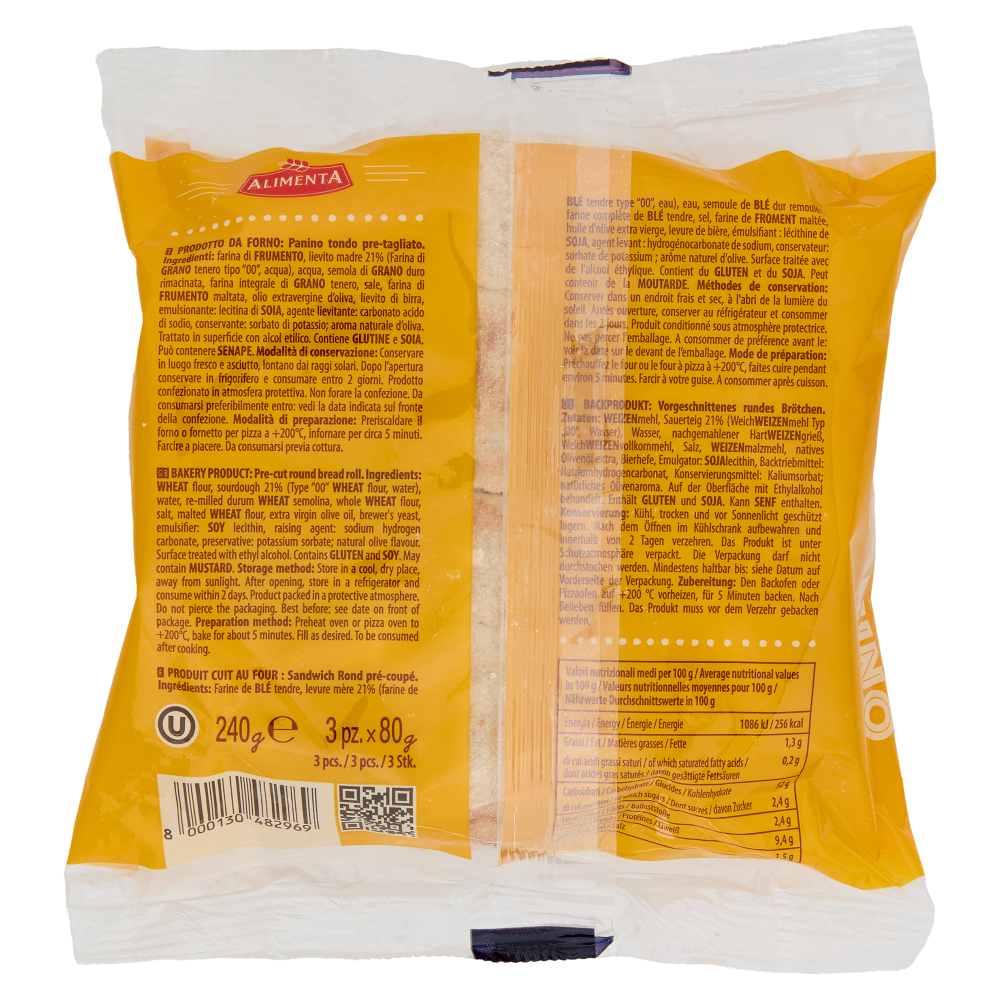 Alimenta Panino Rustico 3 x 80 g