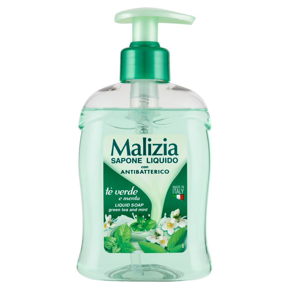 Malizia Sapone Liquido con Antibatterico tè verde e menta 300 mL