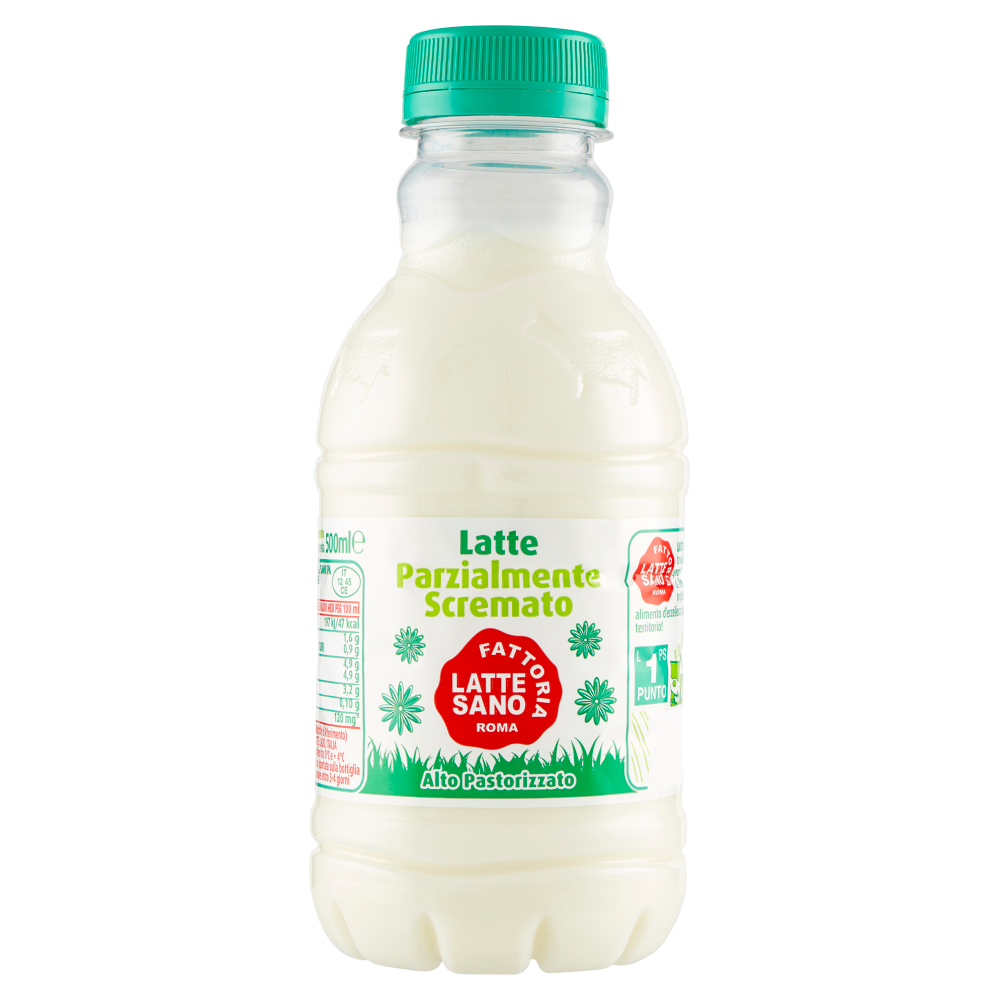 Fattoria Latte Sano Latte Parzialmente Scremato Alto Pastorizzato 500 ml