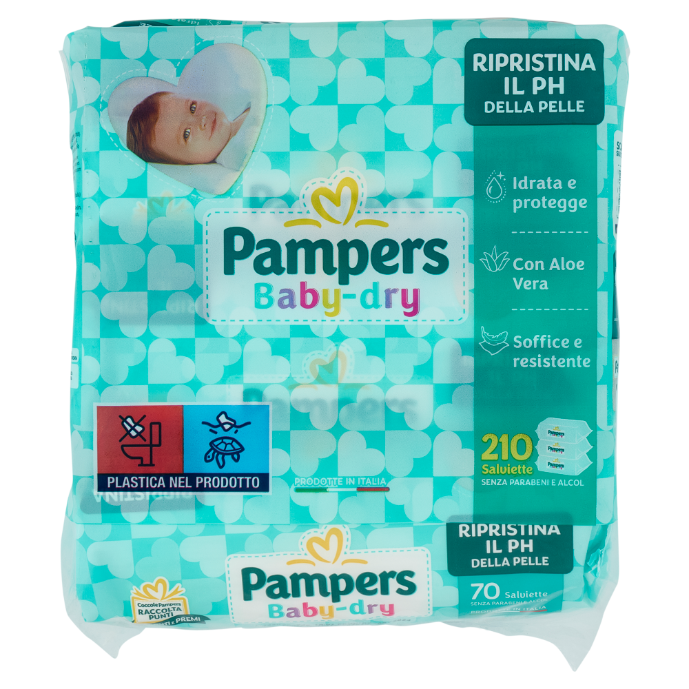 Pampers Baby-dry Salviette 210 pz