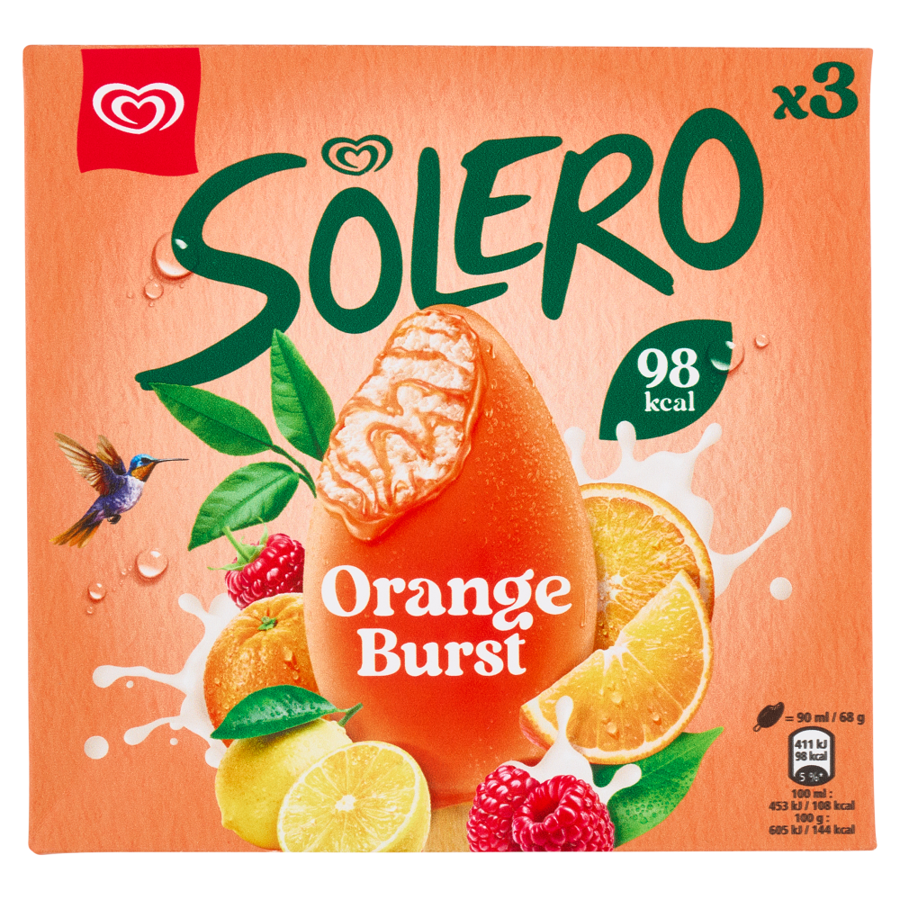 Solero Orange Burst 3 x 68 g