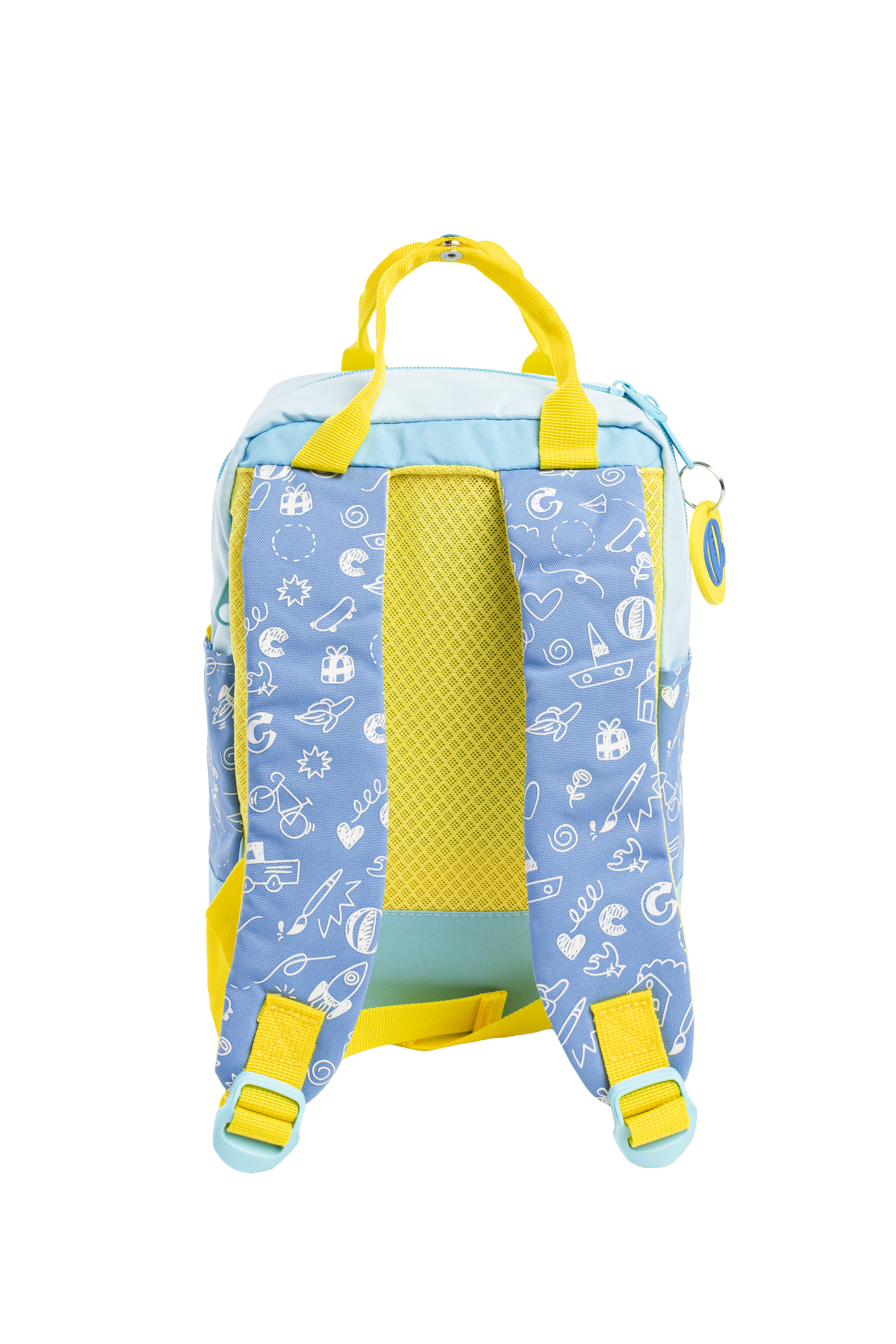 Carioca Zainetto doppio manico doodle azzurro - riciclato