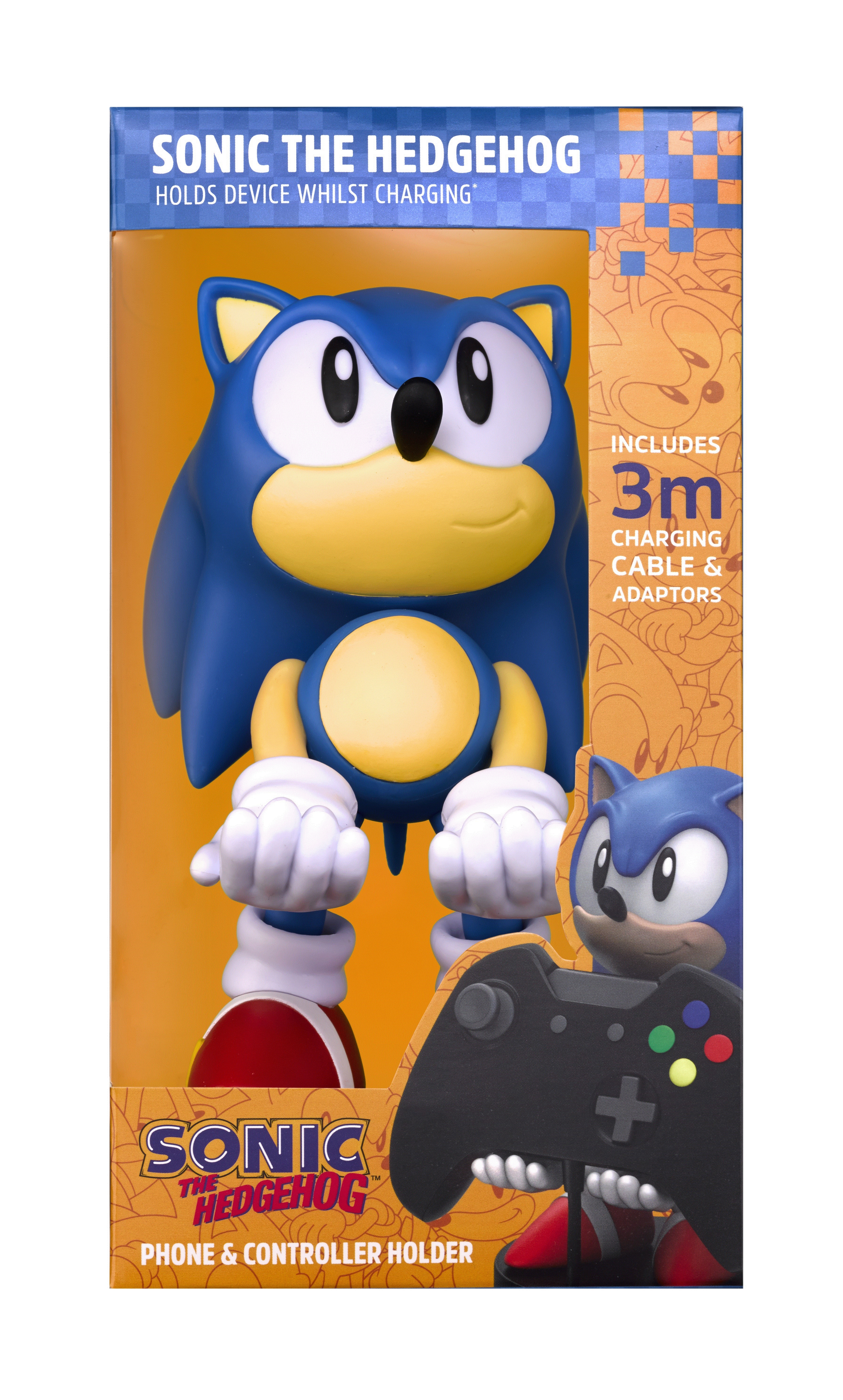 Exquisite Gaming Cable Guys Sonic the Hedgehog Supporto attivo Controller per videogiochi, Telefono cellulare/smartphone Beige, Blu, Rosso, Bianco
