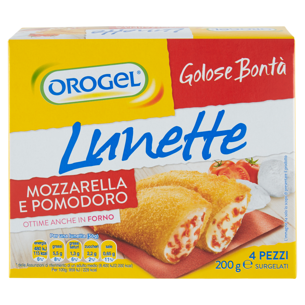 Orogel Golose Bont&agrave; Lunette Mozzarella e Pomodoro Surgelati 4 x 50 g