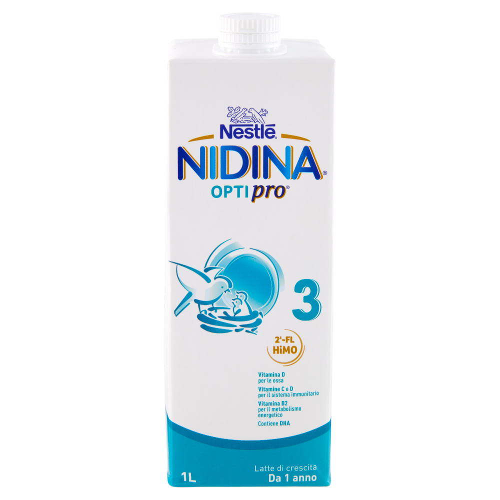 NESTLÉ NIDINA Optipro 3 Latte di crescita liquido per bambini da 1 anno Brick 1L