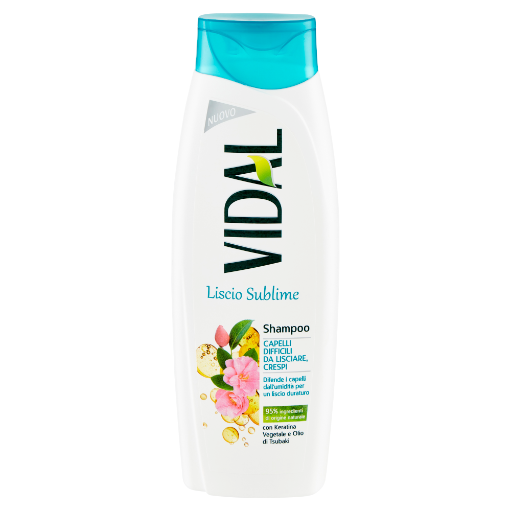 Vidal Liscio Sublime Shampoo Capelli Difficili da Lisciare, Crespi 250 ml