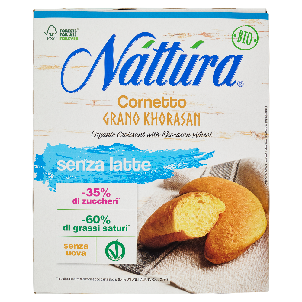 Náttúra Cornetto Grano Khorasan senza latte Bio 4 x 40 g