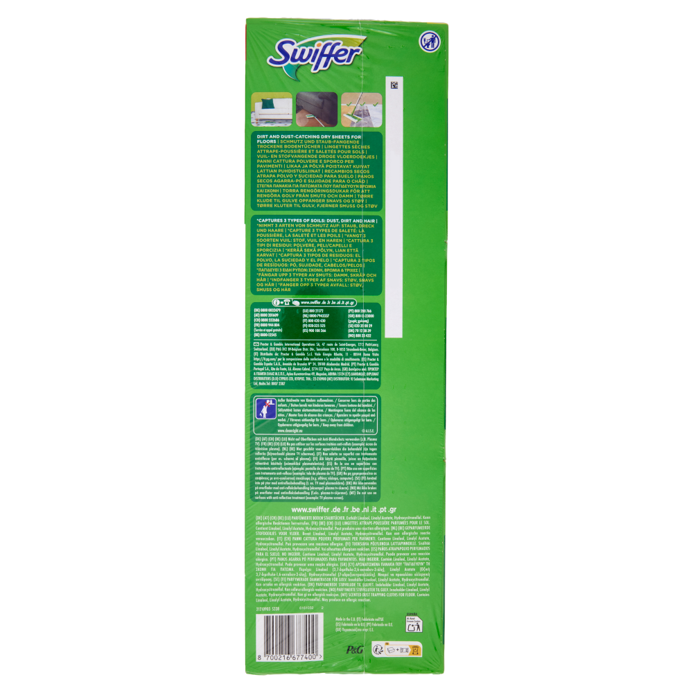 Swiffer Panni Catturapolvere per Scopa Swiffer Profumo Fresco e Pulito - Ricarica 90 Panni
