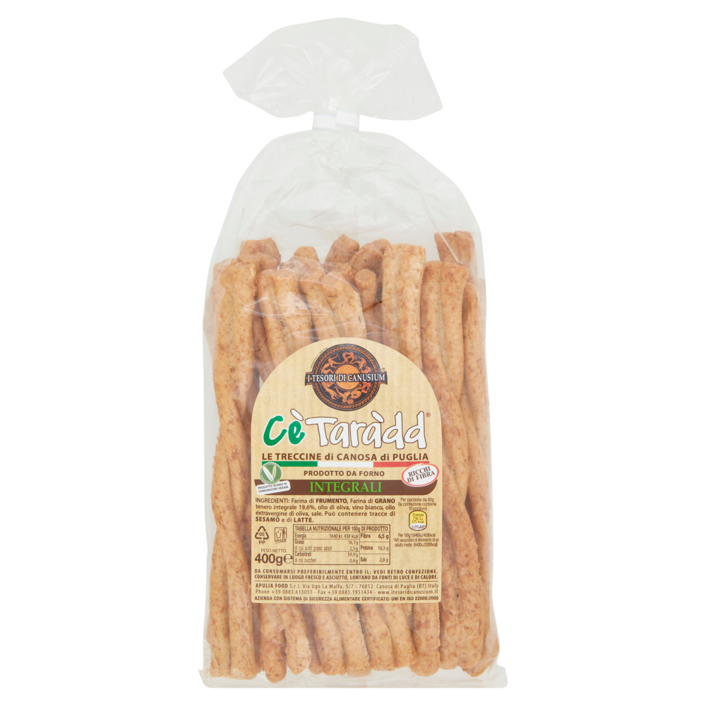 Cè Taràdd le Treccine di Canosa di Puglia Integrali 400 g