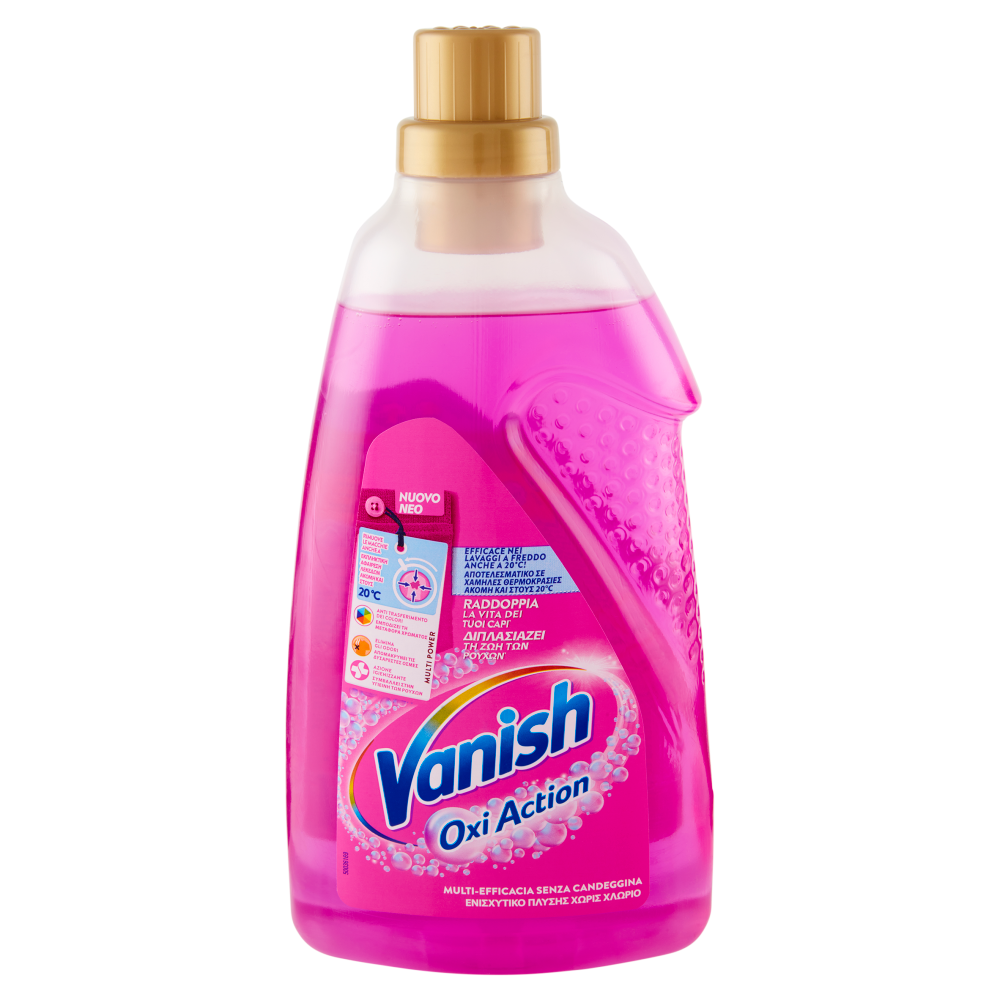 Vanish Oxi Action Multipower Gel rosa Smacchiatore bucato 1,5 L
