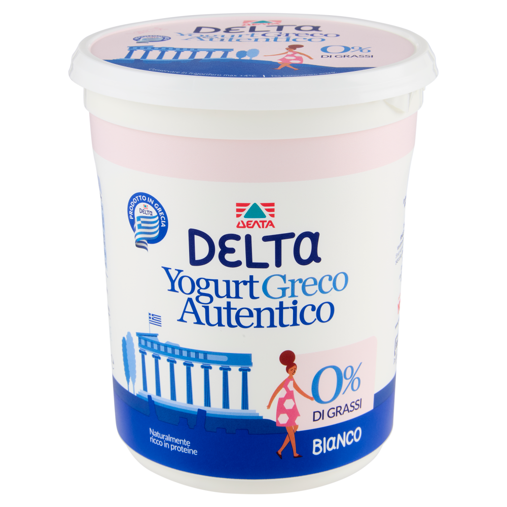 Delta Yogurt Greco Autentico 0% di Grassi Bianco 1 kg