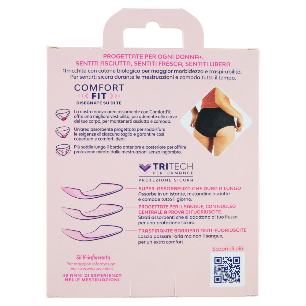 Nuvenia Mutandine Mestruali L Nero 1 pz