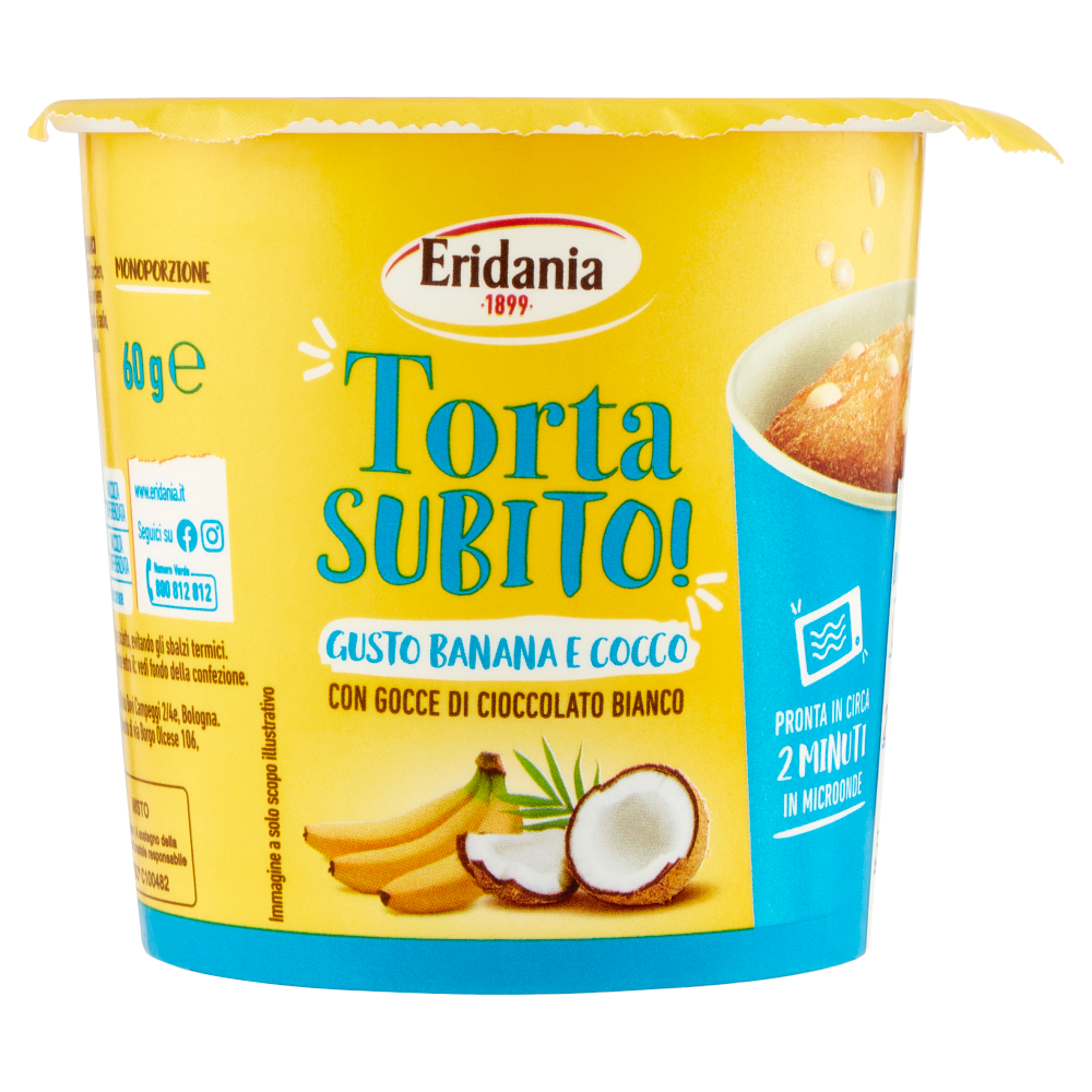 Eridania Torta Subito! Gusto Banana e Cocco 60 g