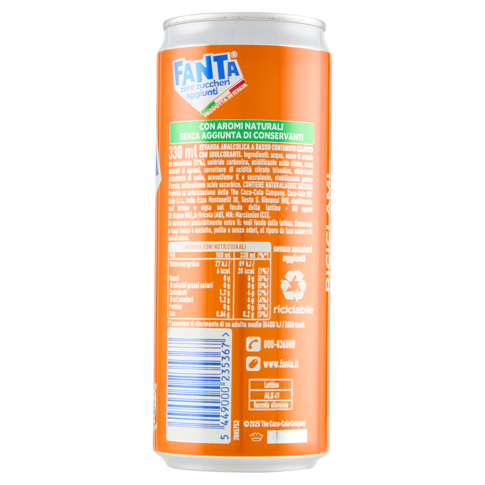  Fanta Zero Orange Can 33 cl 