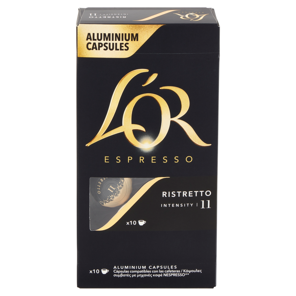 L'Or Espresso Ristretto 11- 10 Capsule Caff&egrave; Compatibili con Macchine Nespresso*&reg; Original 52g