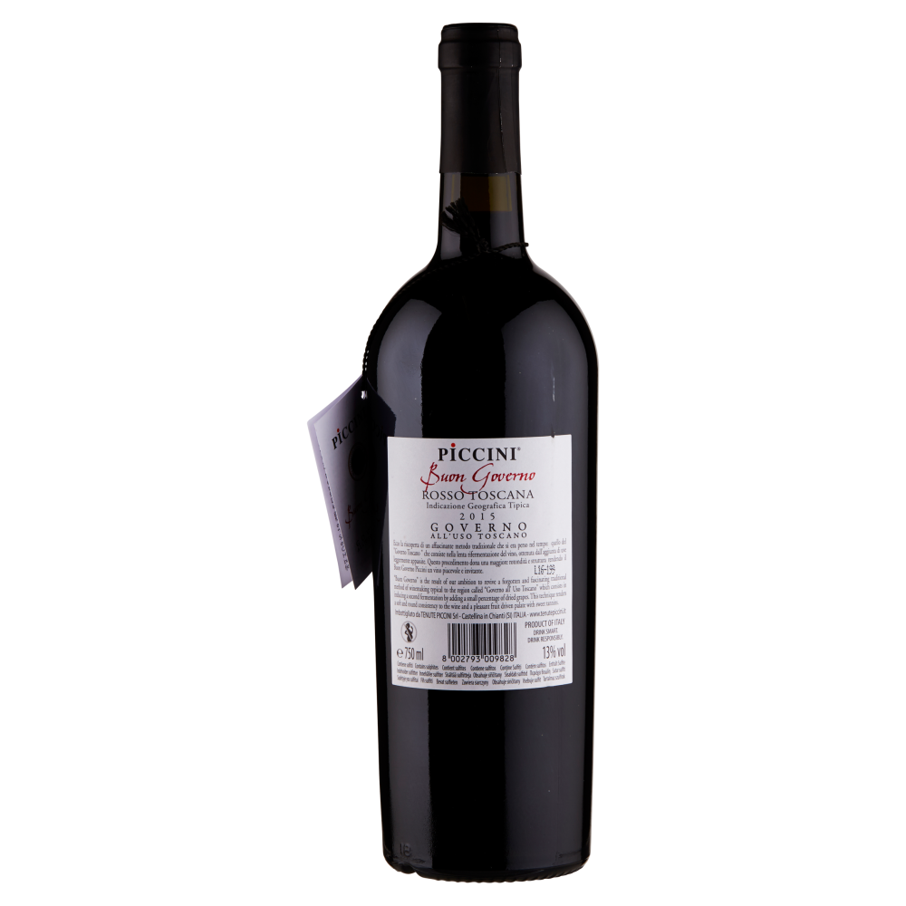 Piccini Buon Governo Rosso Toscana IGT Governo all'Uso Toscano 750 ml ...