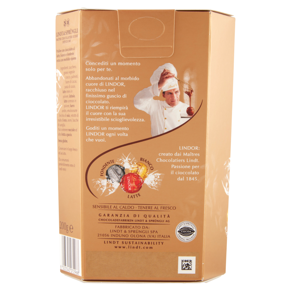 Lindt Cioccolatini Lindor Cioccolatini assortiti Scatola 200 g