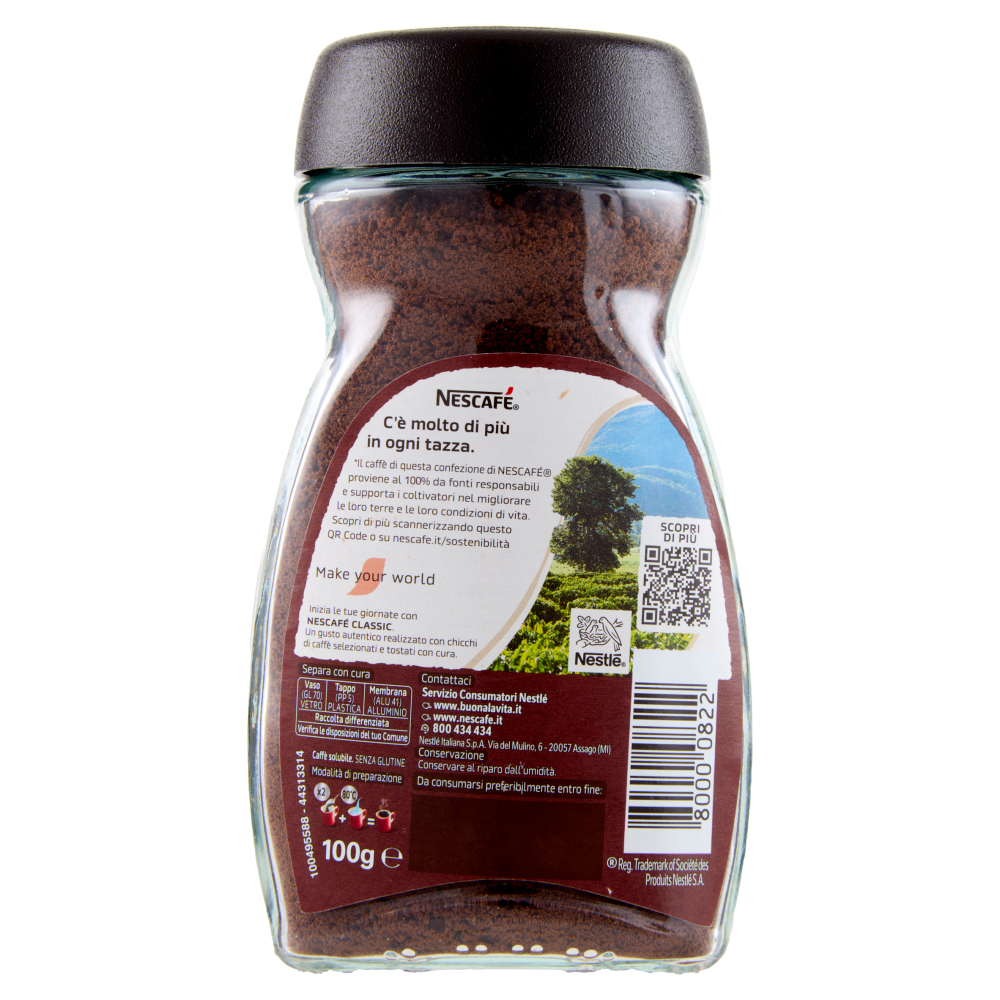 Nescafé Classic Caffé Solubile Barattolo 100 g