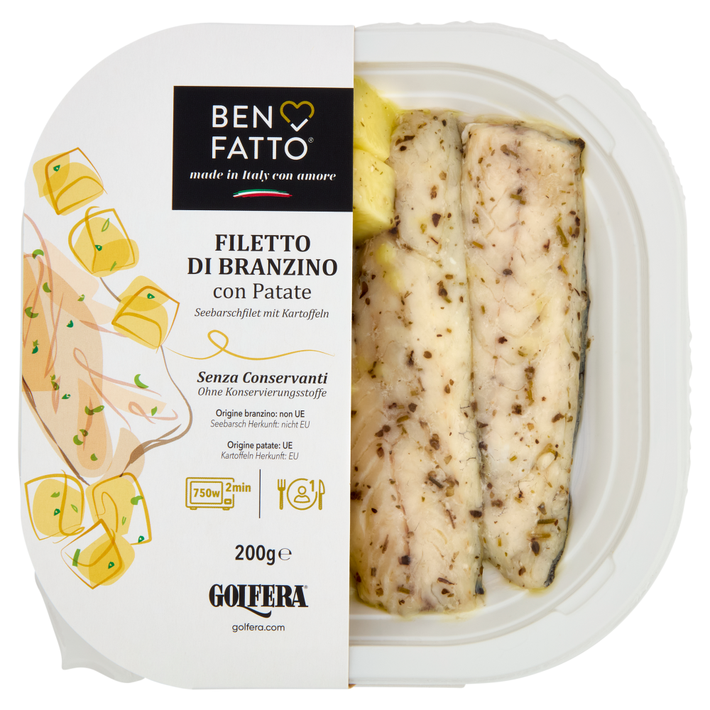 Golfera Ben Fatto Filetto di Branzino con Patate 200 g