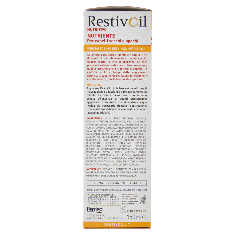 RestivOil Nutritivo Olio-Shampoo per Cute Sensibile Nutriente 150 ml