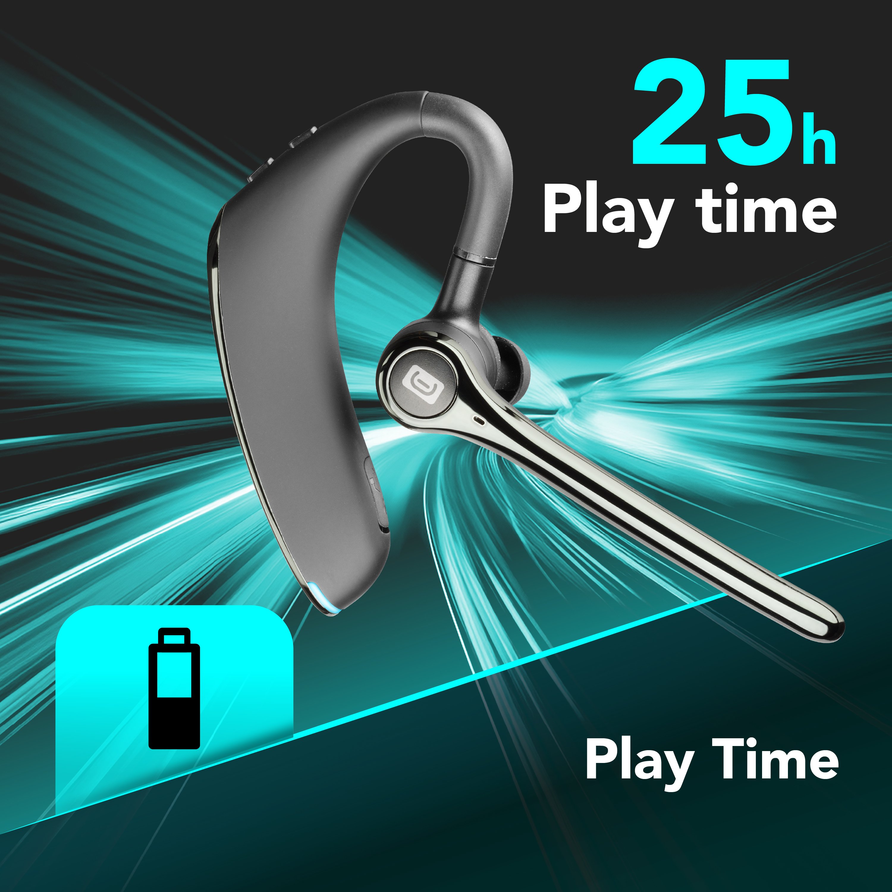 Cellularline FLUENT Auricolare Bluetooth&reg; mono con cancellazione del rumore ambientale