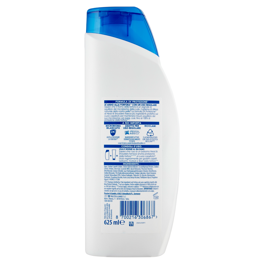 Head & Shoulders Shampoo Antiforfora Classic Clean 625 ml