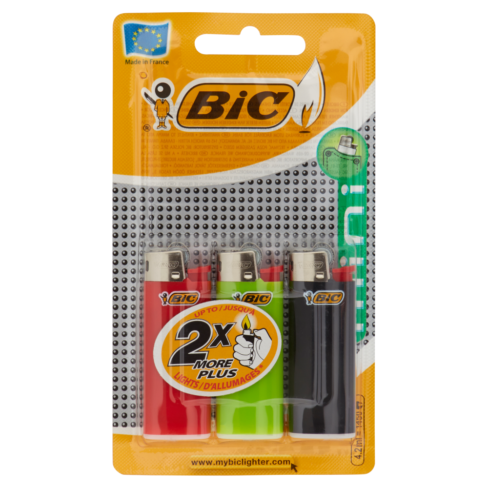 Bic Accendini Mini Decorati, 3 pezzi