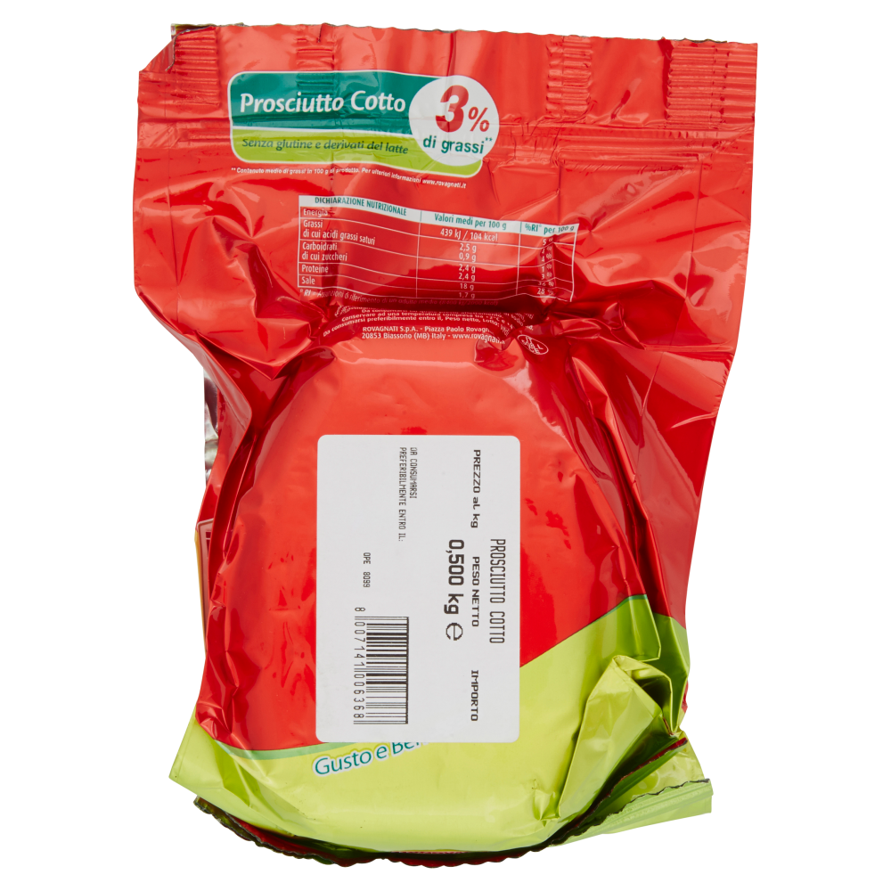 snello rovagnati prosciutto cotto