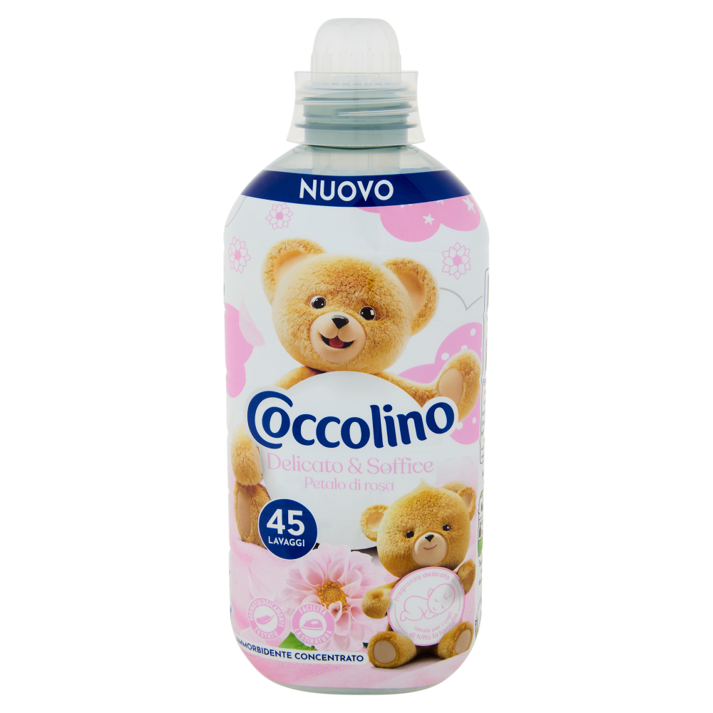 Coccolino Ammorbidente Concentrato Delicato & Soffice Petalo di rosa 45 Lavaggi 952 ml