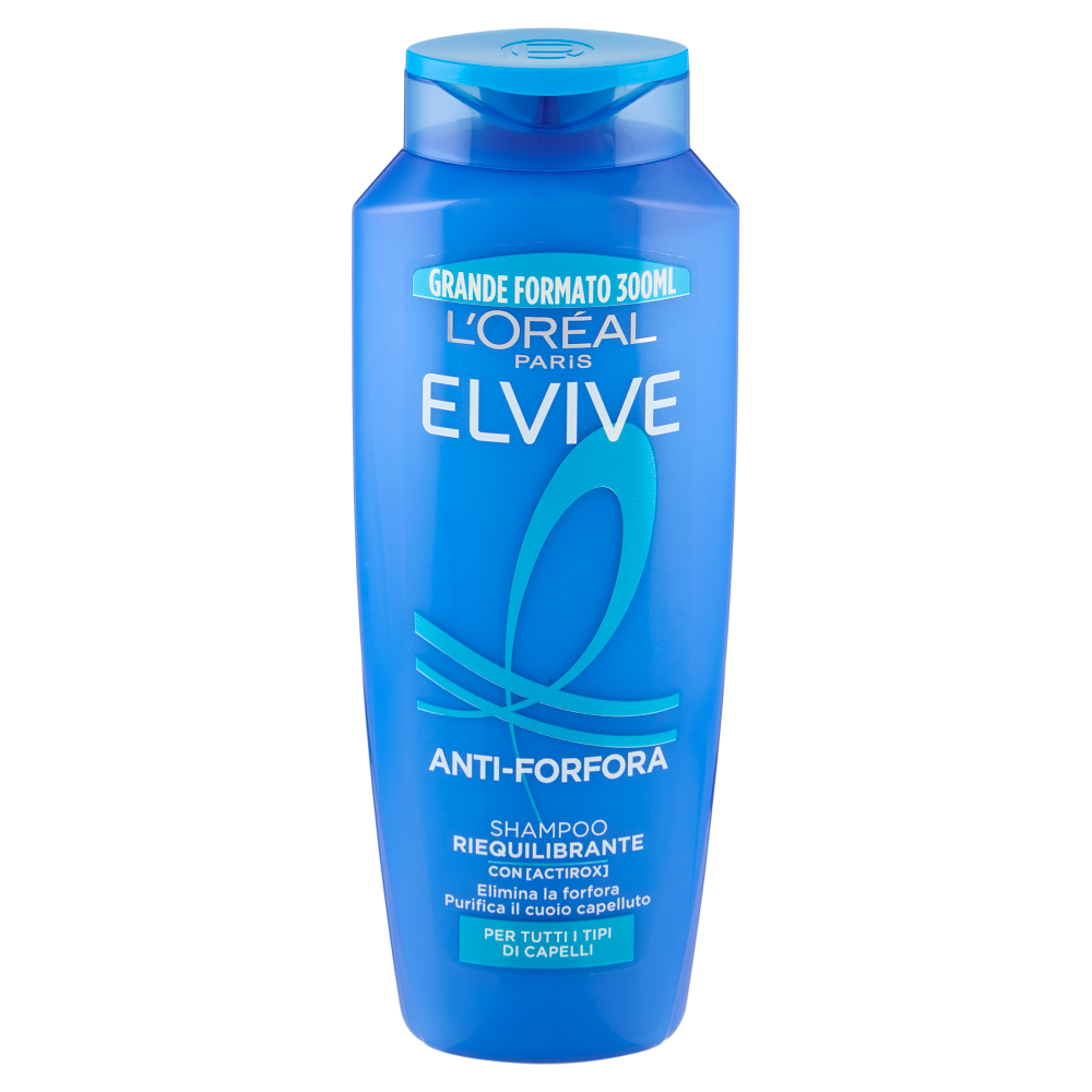 Elvive Anti-Forfora Shampoo Riequilibrante, per Tutti i Tipi di Capelli, 300 ml