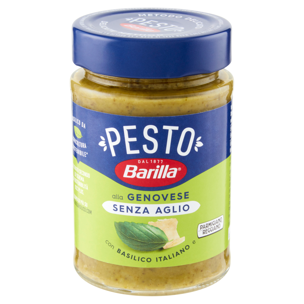 Barilla Pesto alla Genovese senza Aglio Condimento e Sugo per Pasta 190