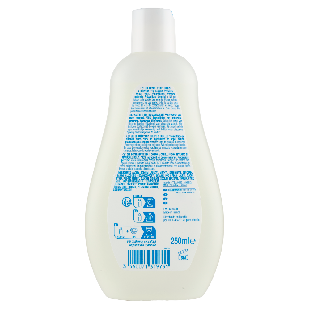 Carrefour my Babygel Gel Detergente 2 in 1 Corpo & Capelli 250 ml