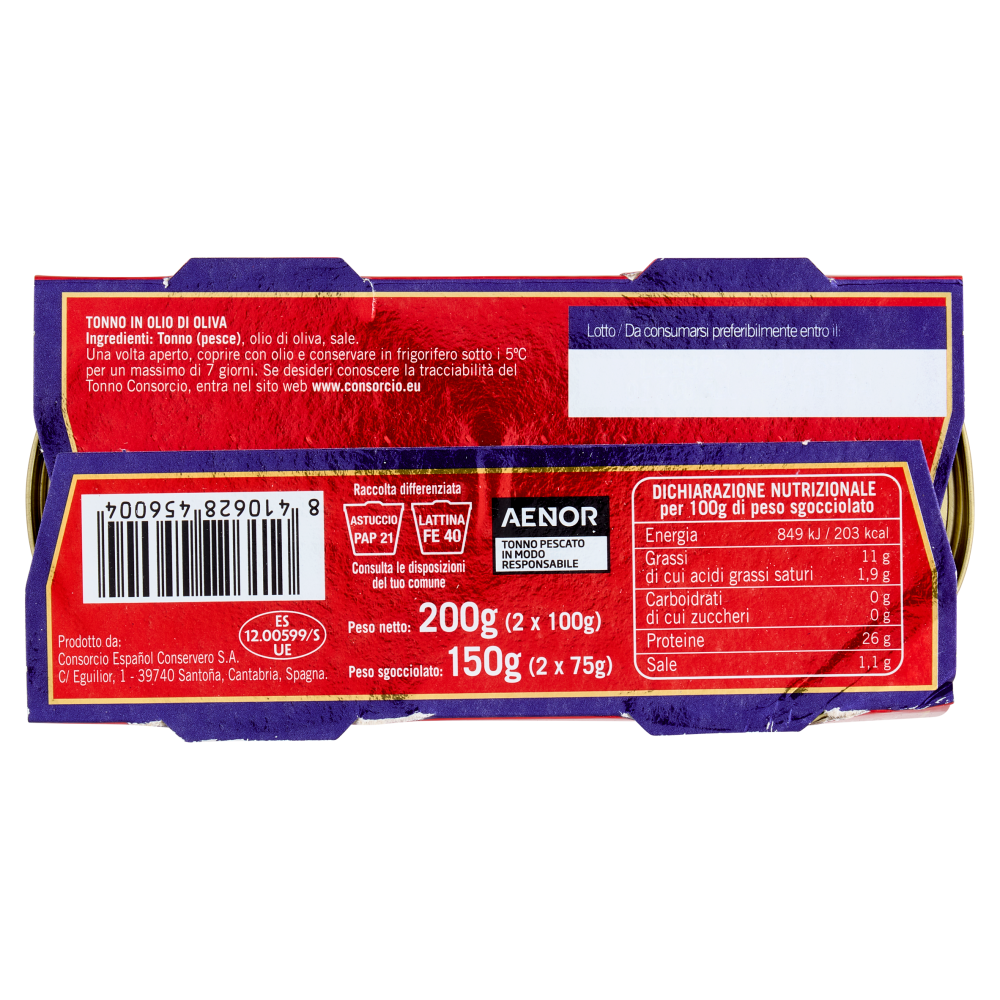 Consorcio Tonno in Olio d'Oliva 2 x 100 g