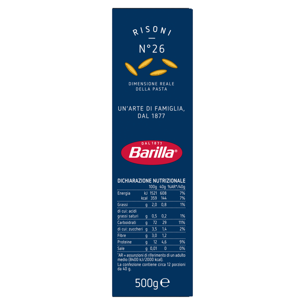 Barilla Pasta Risoni n.26 500g