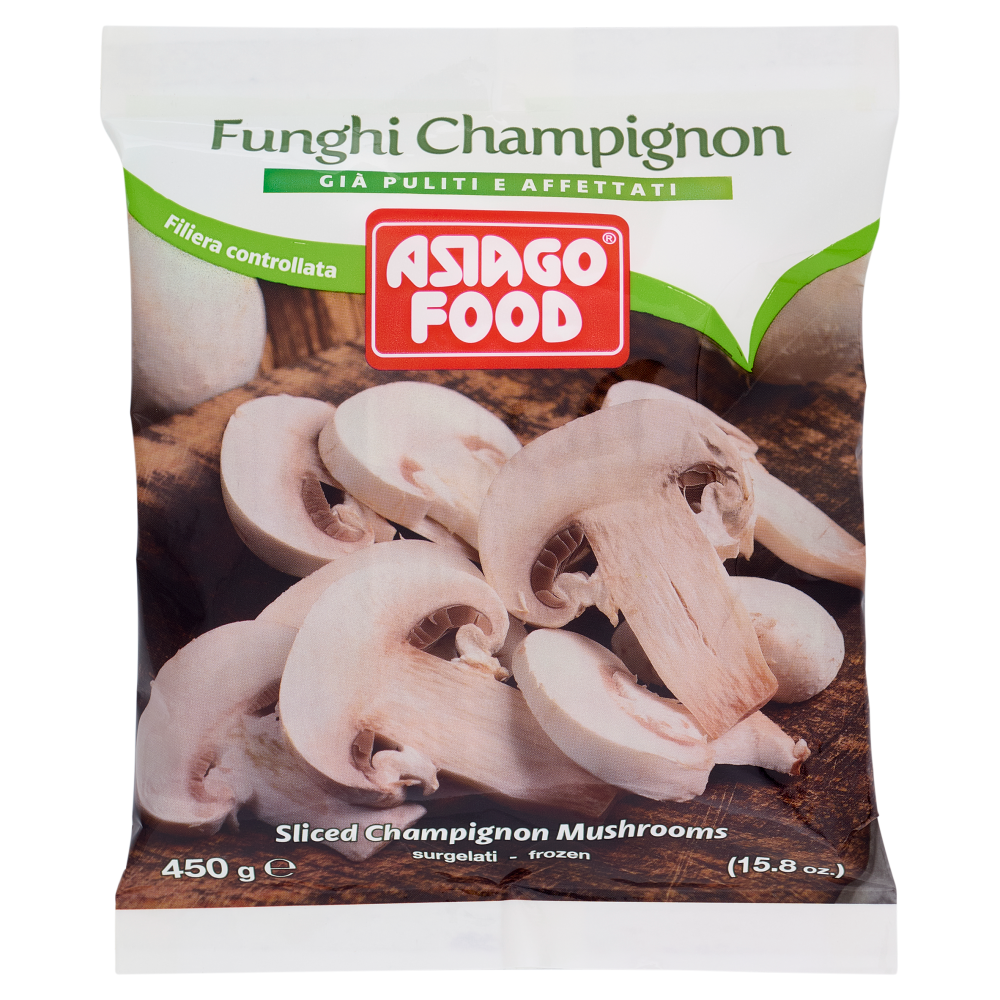 Asiago Food Funghi Champignon surgelati 450 g