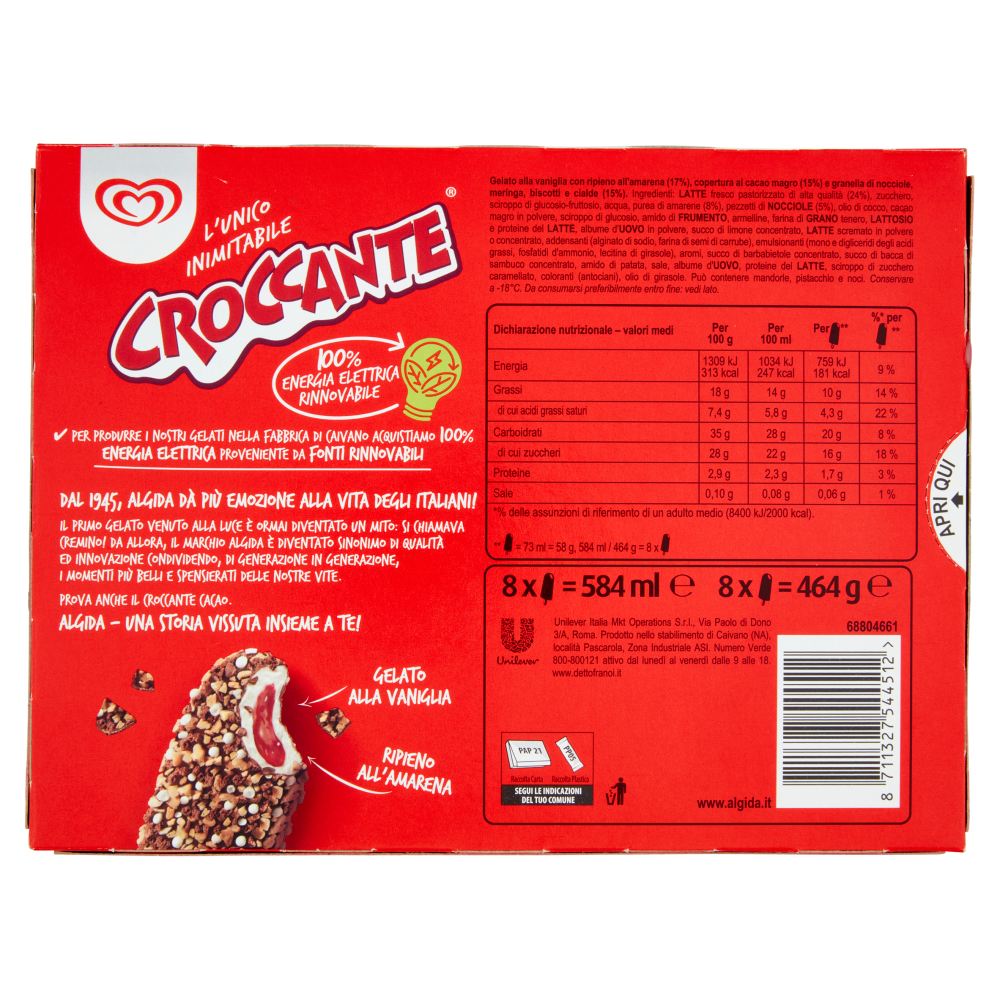 Algida Croccante 8 x 58 g