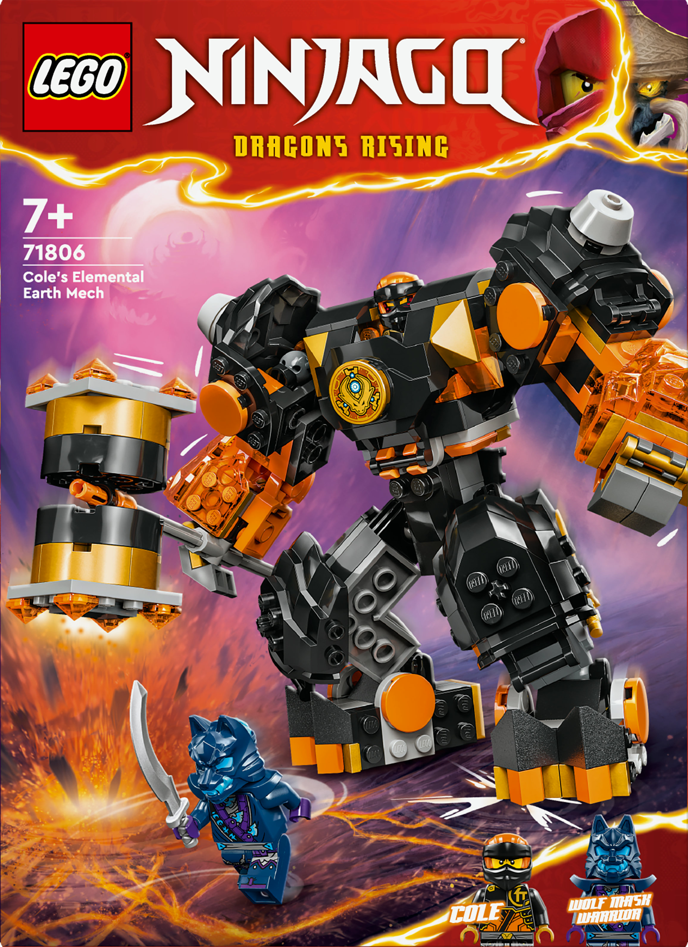 LEGO NINJAGO Mech elemento Terra di Cole