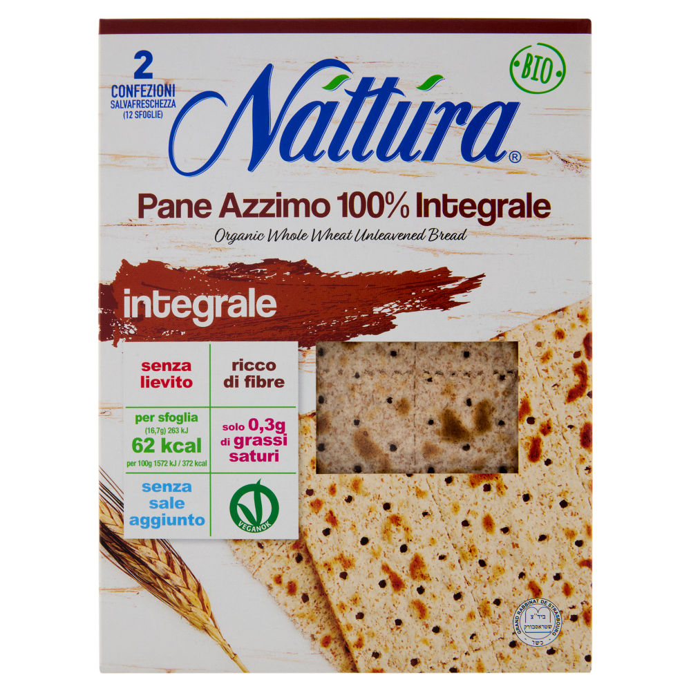 N&aacute;tt&uacute;ra Pane Azzimo 100% Integrale Bio senza lievito 200 g