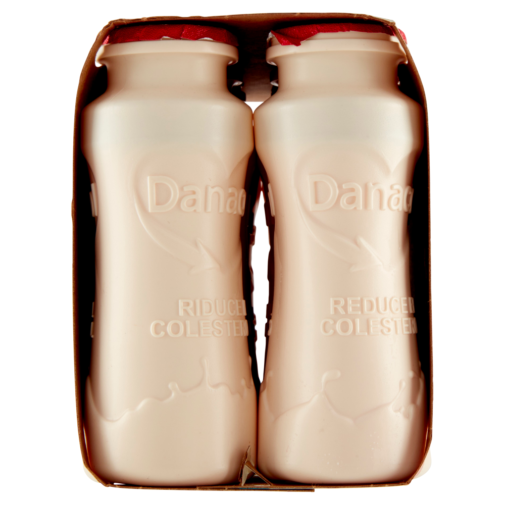 DANACOL Yogurt da bere, Riduce il Colesterolo grazie agli Steroli Vegetali, gusto Fragola, 8x100g