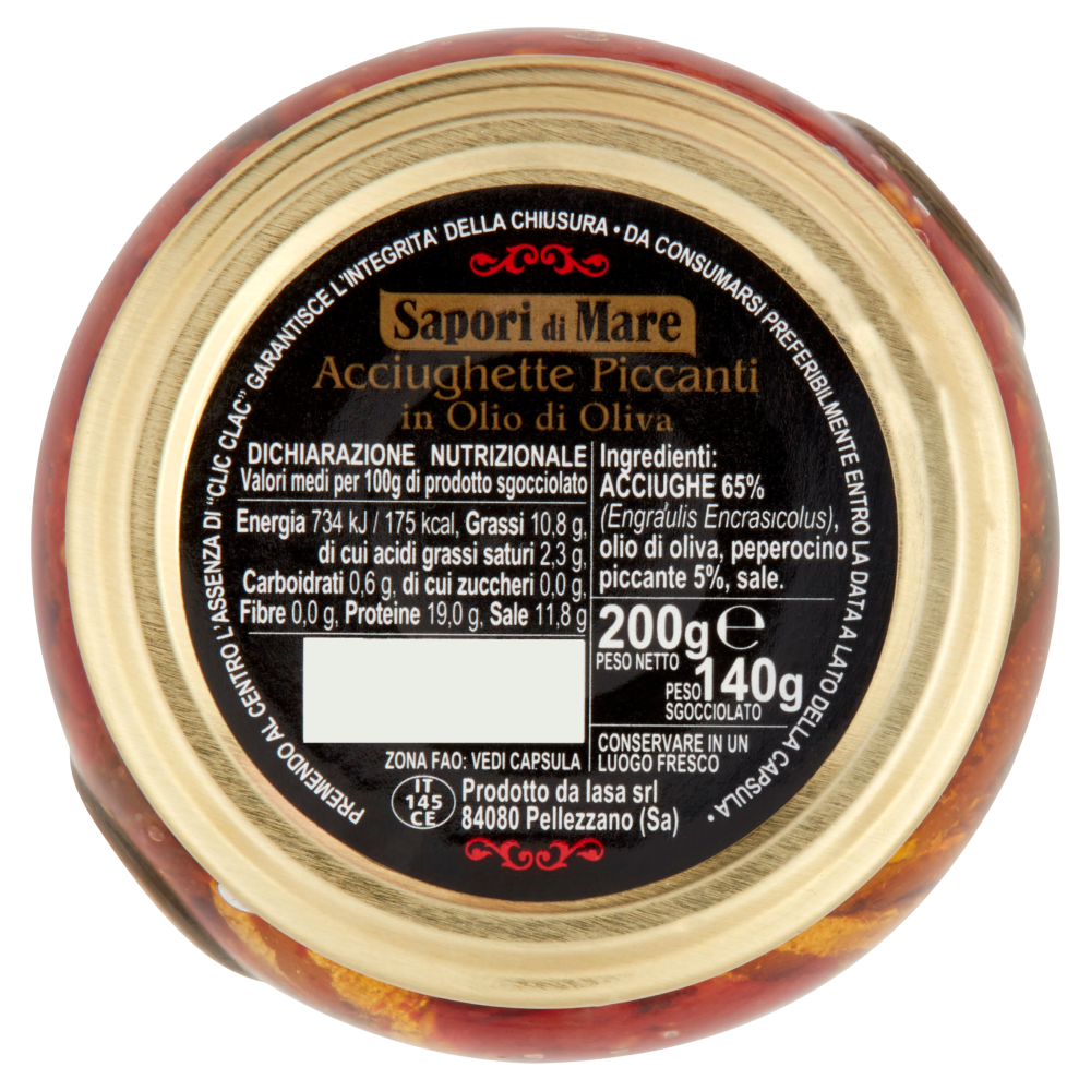 Sapori di Mare Acciughette Piccanti in Olio di Oliva 200 g