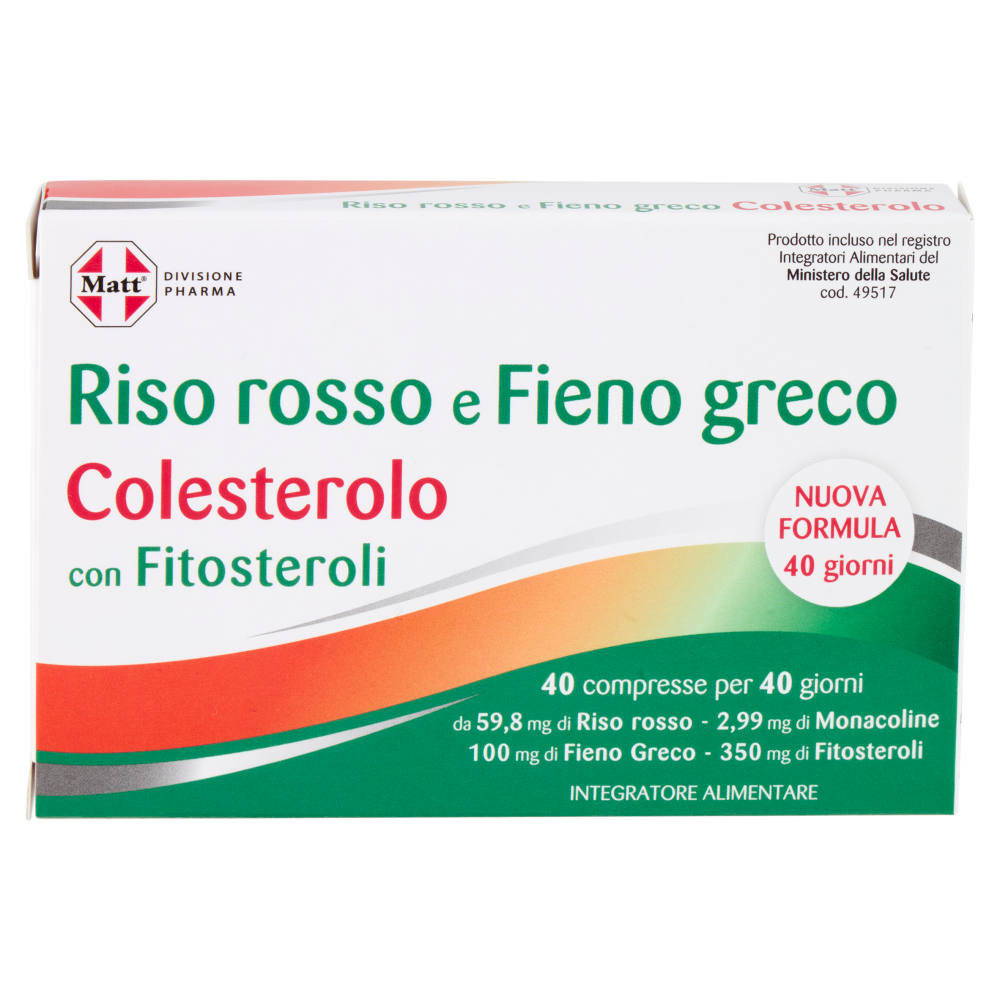 Matt Divisione Pharma Riso rosso e Fieno greco Colesterolo 40 compresse 40 g