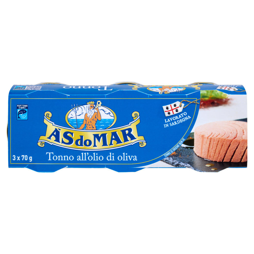 Asdomar Tonno all'olio di oliva 3 x 70 g