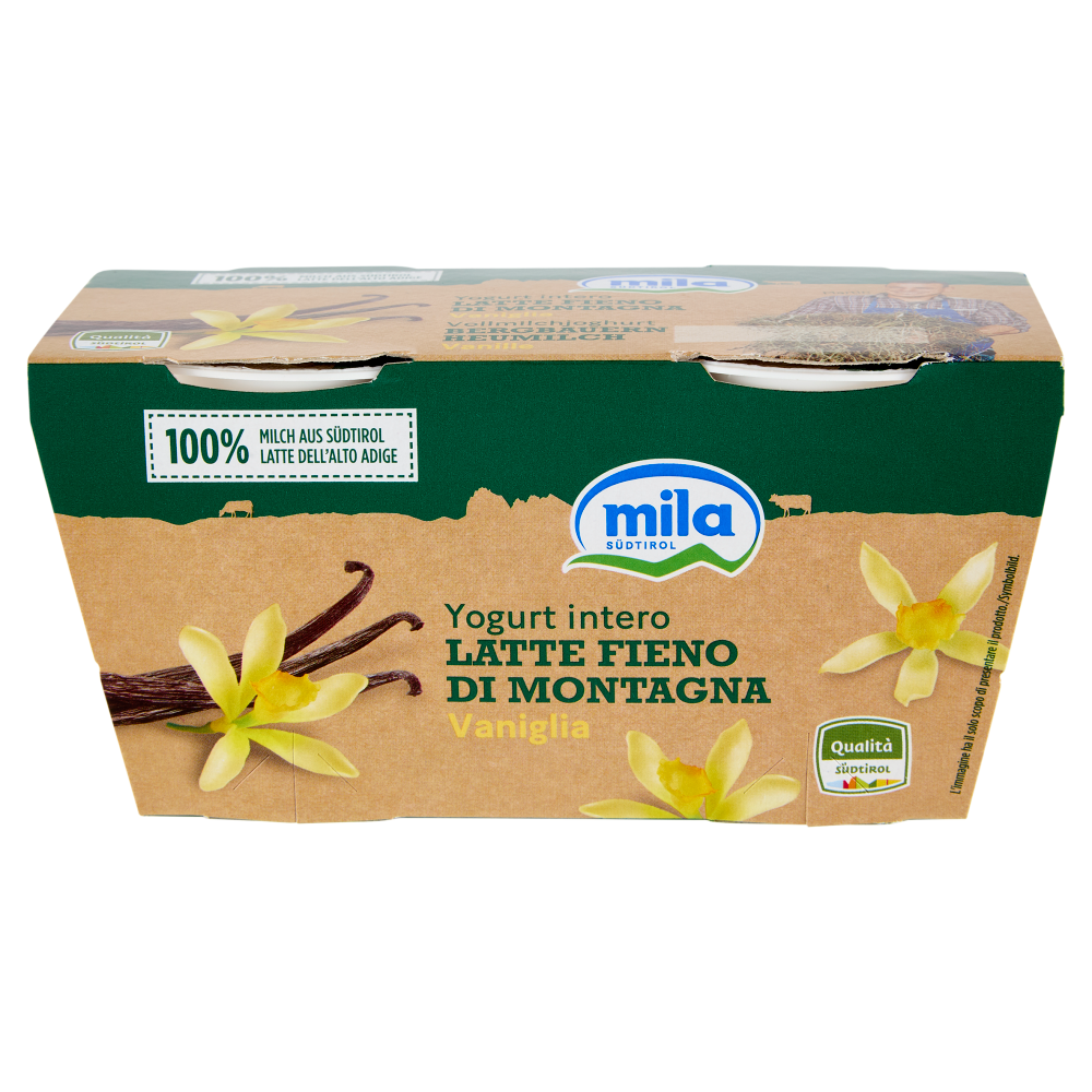 mila Yogurt intero Latte Fieno di Montagna Vaniglia 2 x 115 g